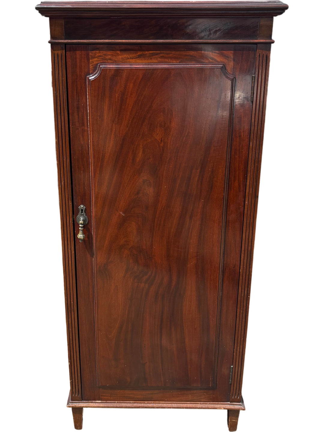 Vintage Mahogany Storage Cabinet With Shelves Display Unit - Think Vintage