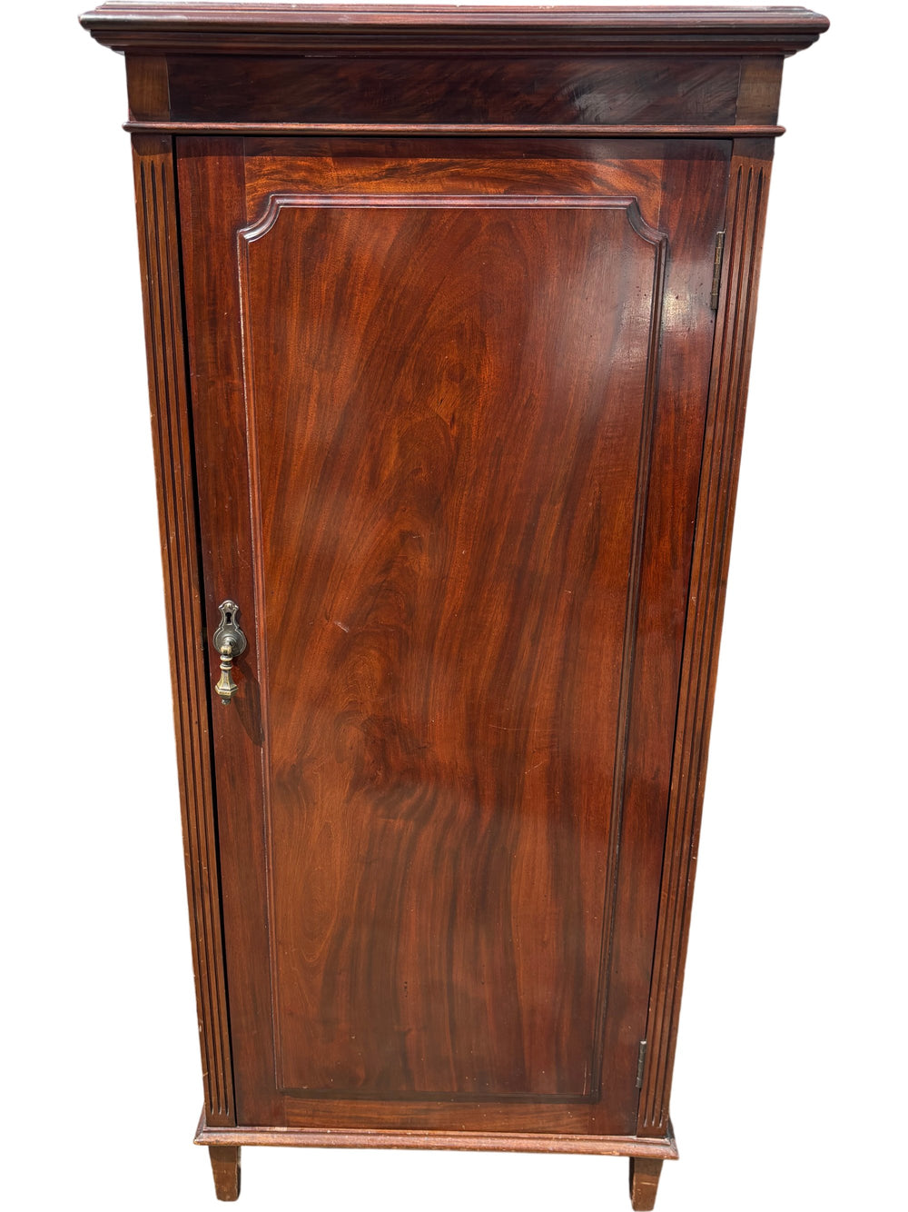 Vintage Mahogany Storage Cabinet With Shelves Display Unit - Think Vintage