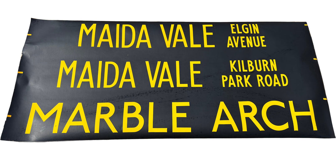 Vintage "Maida Vale/Marble Arch" Bus Destination Roll 'Sections' (L) - Think Vintage ltd