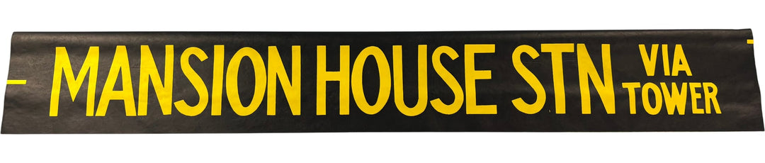 Vintage "Mansion House Station" Bus Destination Roll 'Section' (L) - Think Vintage ltd