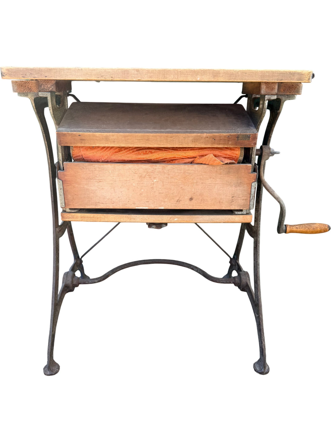 Vintage Manual Clothes Wringer Iron and Wood - Think Vintage