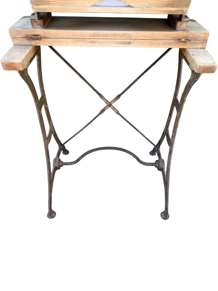 Vintage Manual Clothes Wringer Iron and Wood - Think Vintage