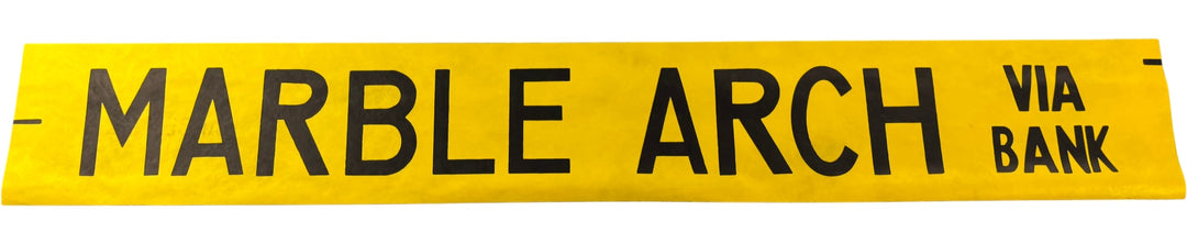 Vintage "Marble Arch" Bus Destination Roll 'Section' (L) - Think Vintage