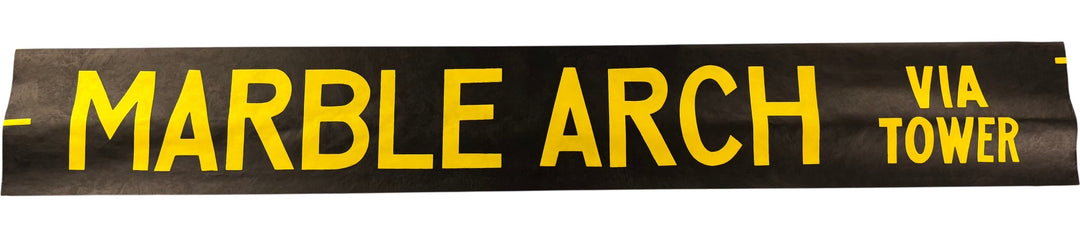 Vintage "Marble Arch" Bus Destination Roll 'Section' (L) - Think Vintage Online Ltd