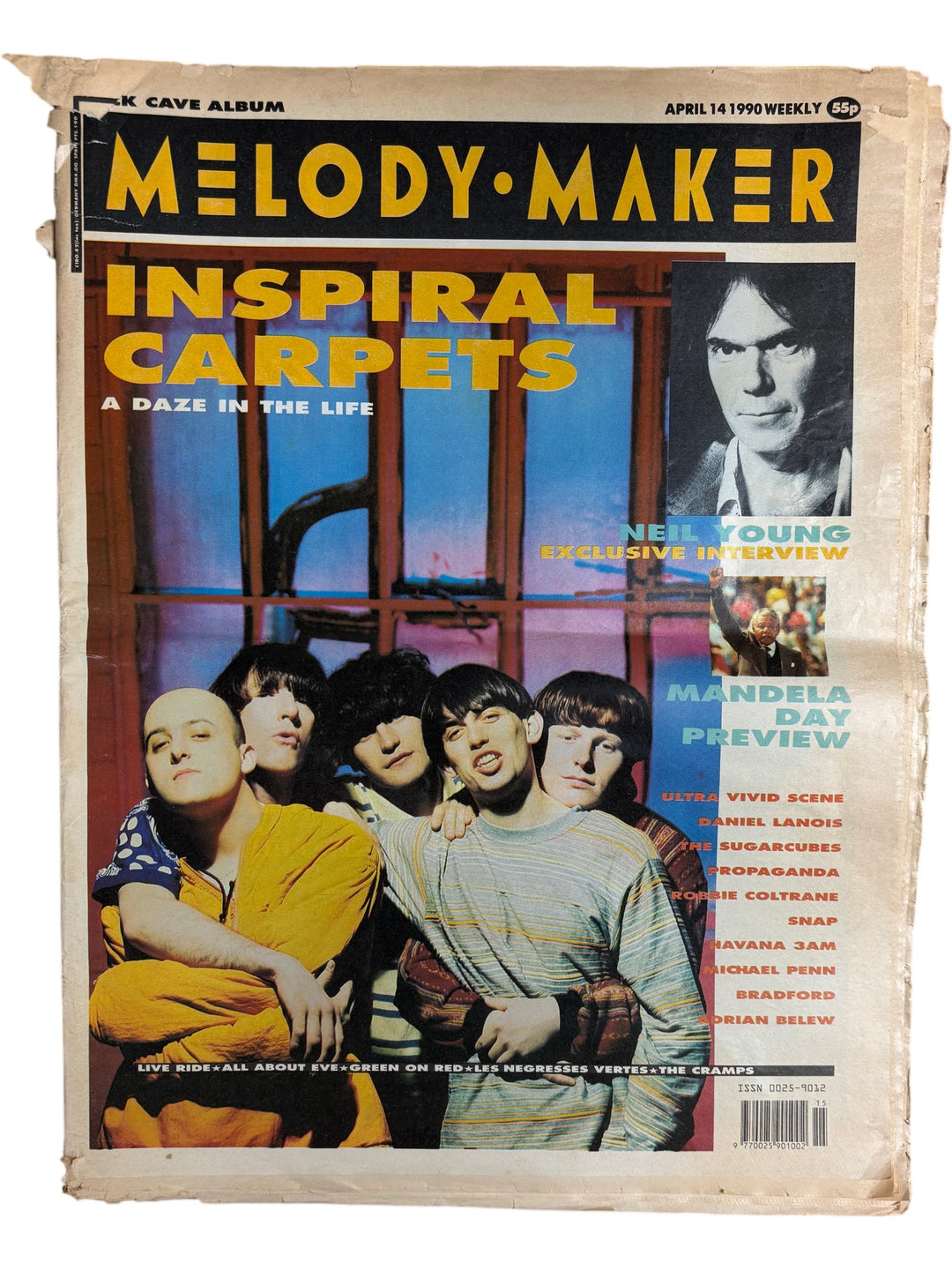 Vintage Melody Maker Magazine Inspiral Carpets Neil Young April 1990 - Think Vintage