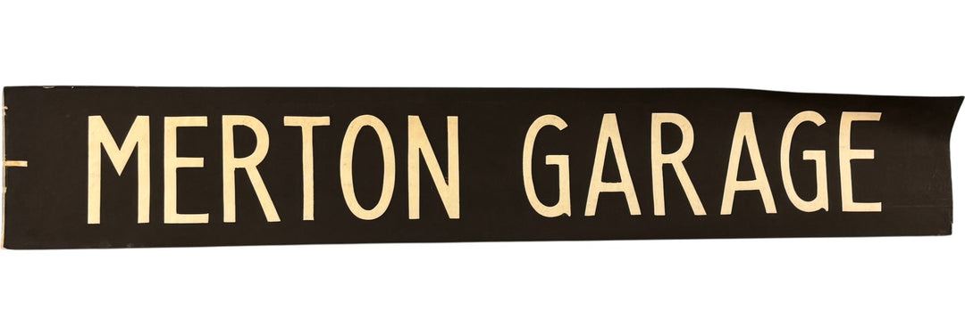 Vintage "Merton Garage" Bus Destination Roll 'Section' (L) - Think Vintage Online Ltd