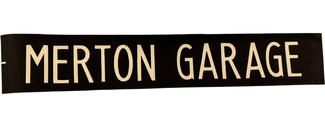 Vintage "Merton Garage" Bus Destination Roll 'Section' (L) - Think Vintage Online Ltd