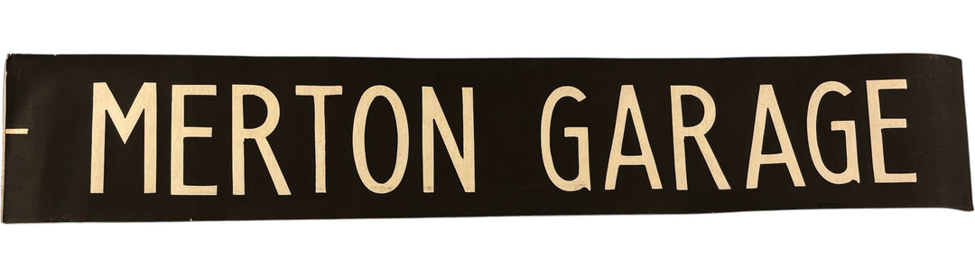 Vintage "Merton Garage" Bus Destination Roll 'Section' (L) - Think Vintage ltd