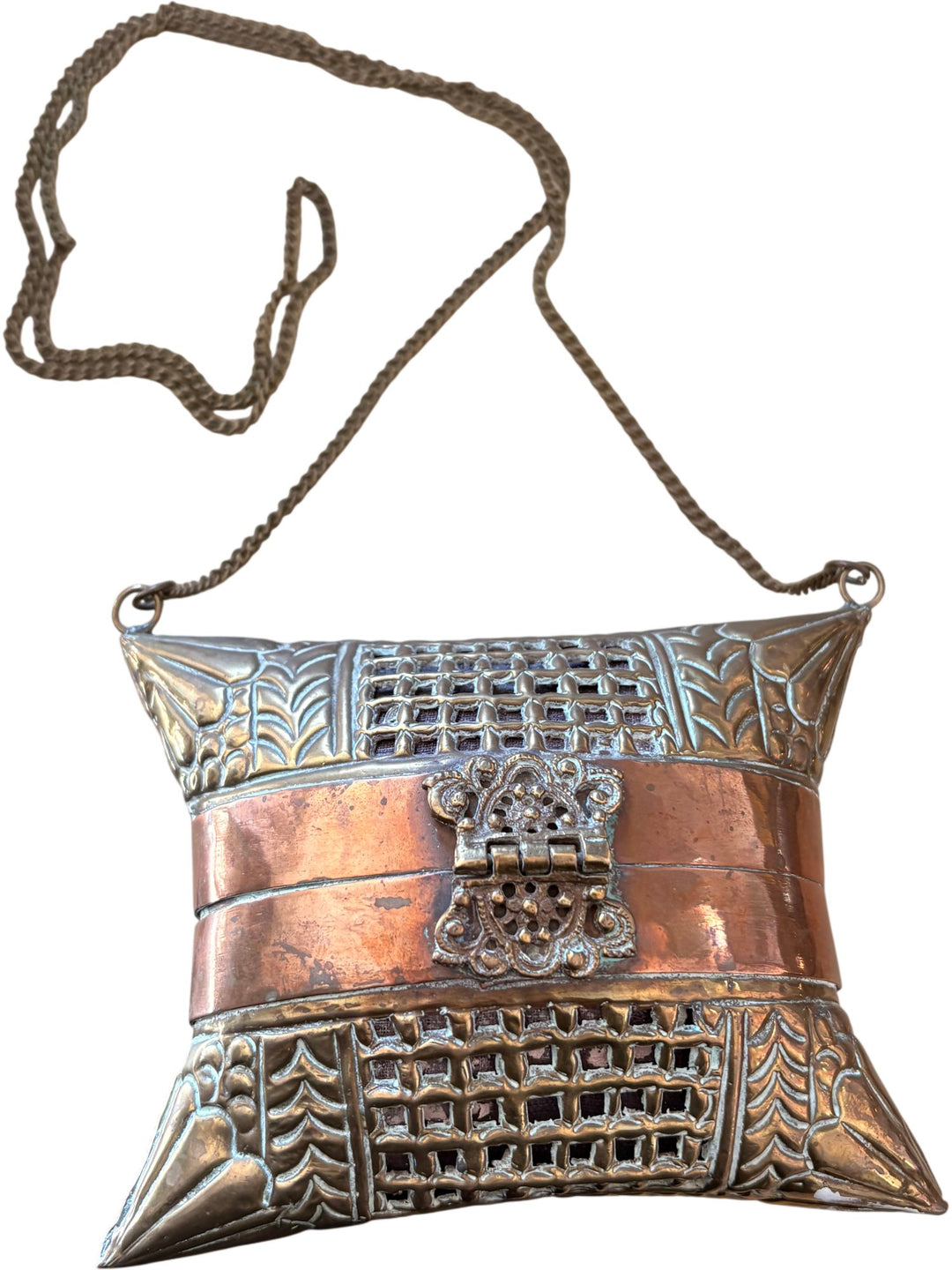 Vintage Metal Embossed Clutch Bag - Think Vintage ltd