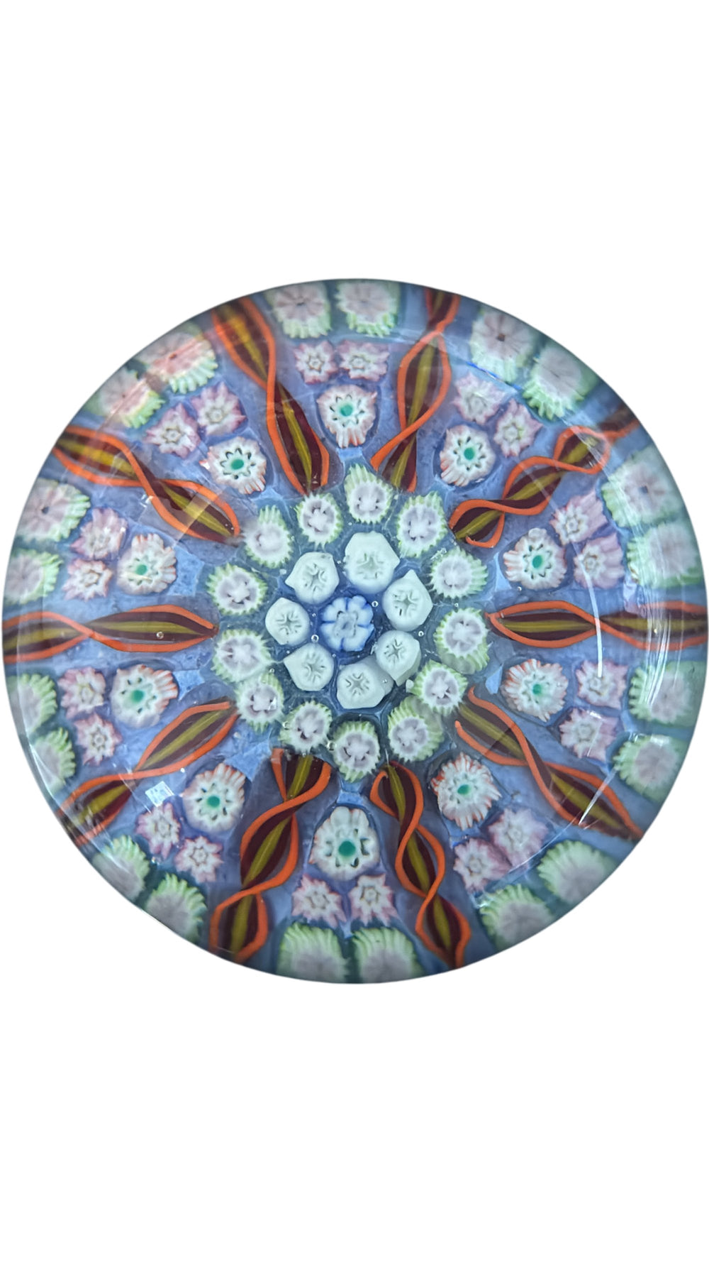 Vintage Millefiori Glass Paperweight Decoration Display - Think Vintage