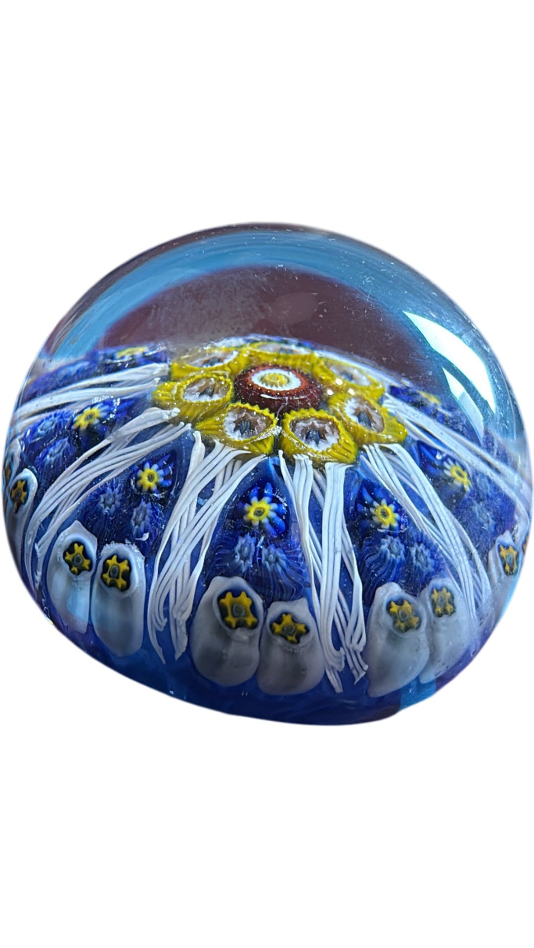 Vintage Millefiori Glass Paperweight Decoration Display - Think Vintage Online Ltd