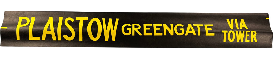Vintage "Plaistow Greengate" Bus Destination Roll 'Section' (L) - Think Vintage