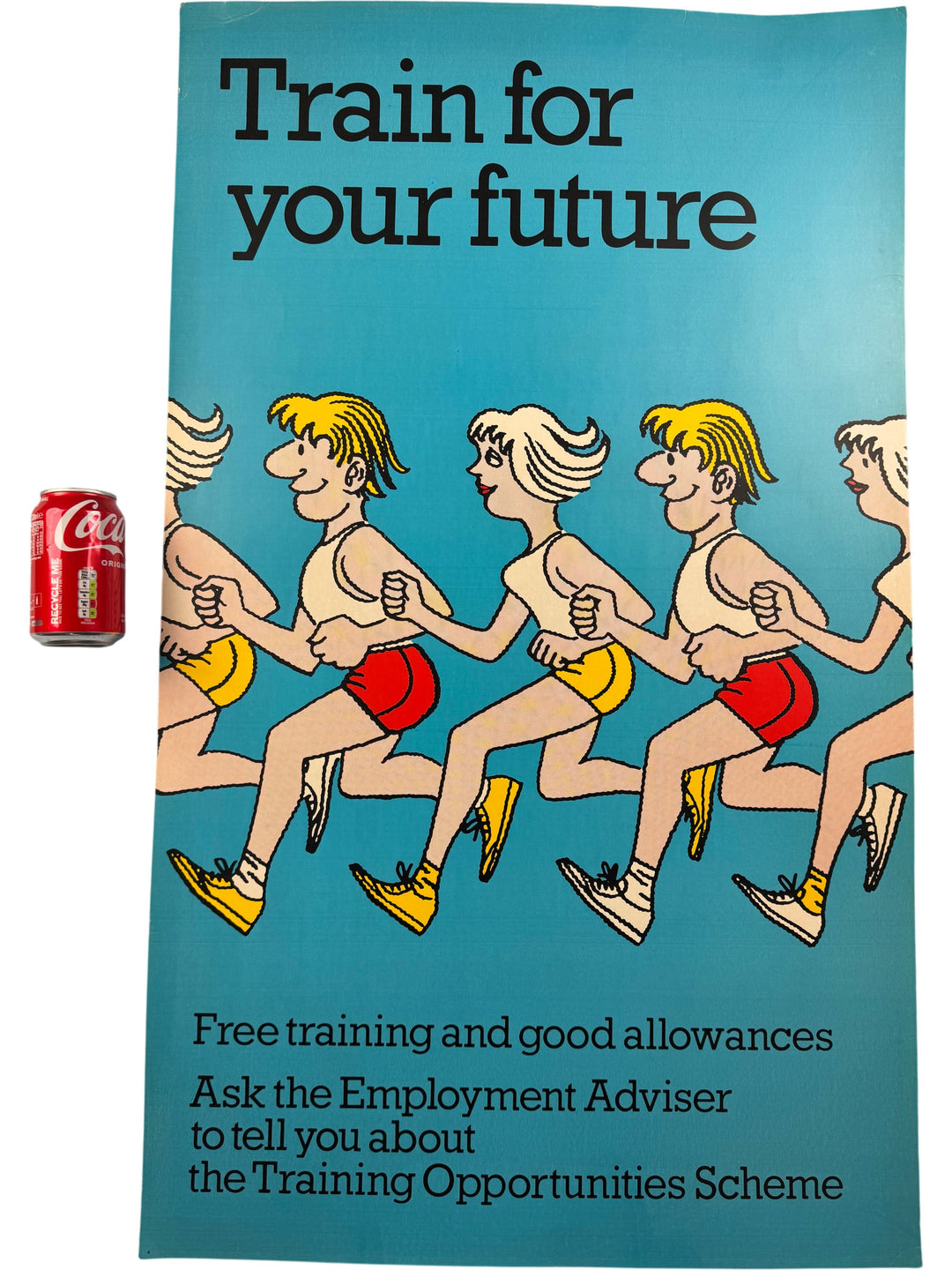 Vintage Poster Train for Your Future Employment Scheme Advertisement - Think Vintage