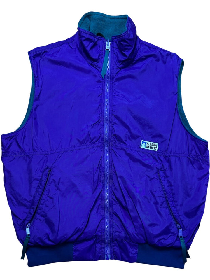 Vintage Purple Nylon Sleeveless Vest - L