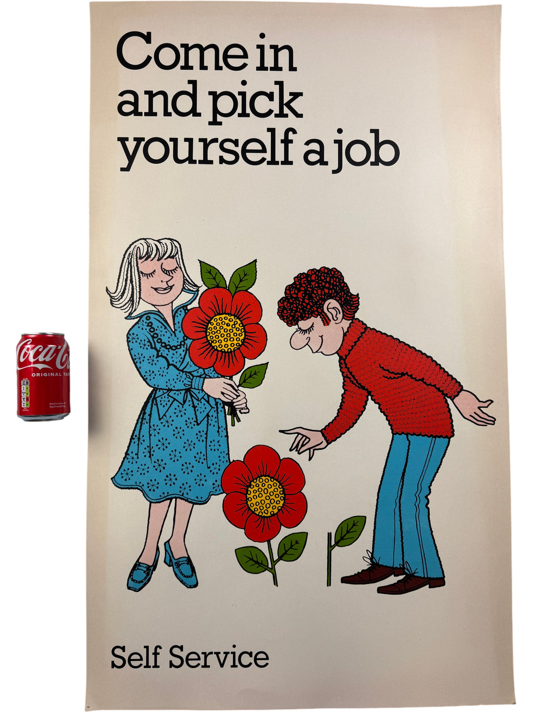 Vintage Self Service Poster Retro Cartoon Illustration Art Print - Think Vintage