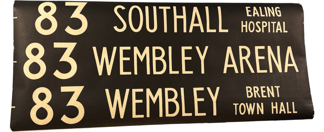Vintage "Southall/Wembley" Bus Destination Roll 'Section' (L) - Think Vintage ltd