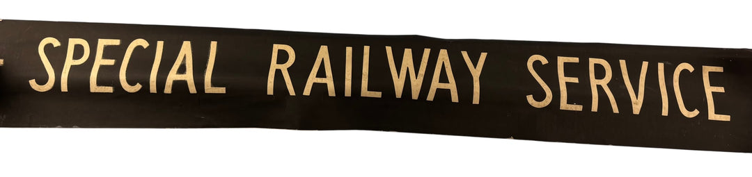 Vintage "Special Railway Service" Bus Destination Roll 'Section' (L) - Think Vintage Online Ltd