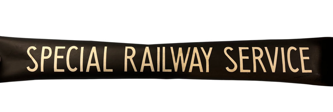 Vintage "Special Railway Service" Bus Destination Roll 'Section' (L) - Think Vintage Online Ltd