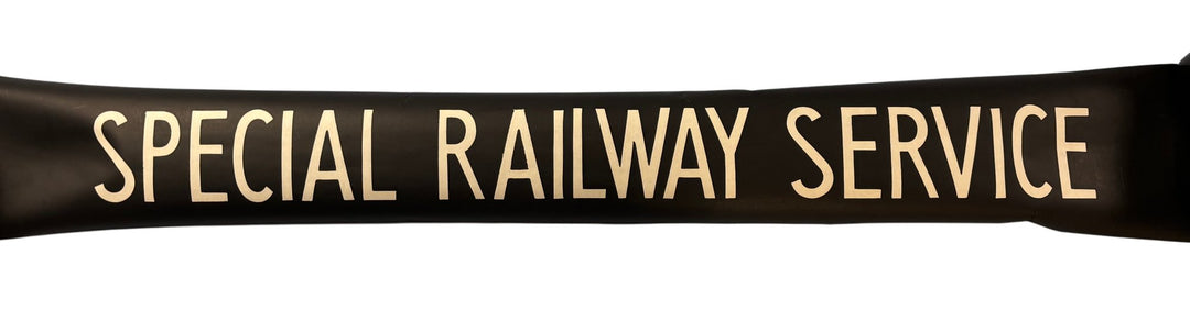 Vintage "Special Railway Service" Bus Destination Roll 'Section' (L) - Think Vintage Online Ltd