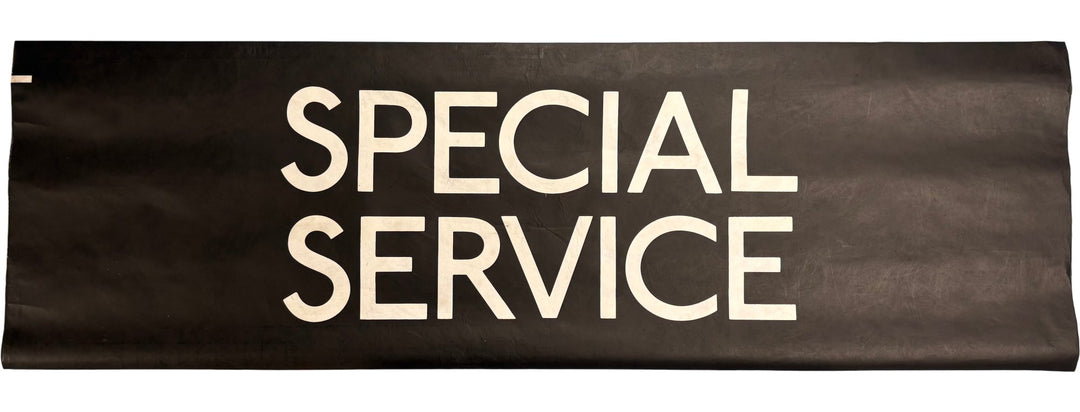 Vintage "Special Service"Bus Destination Roll 'Section' (L) - Think Vintage Online Ltd