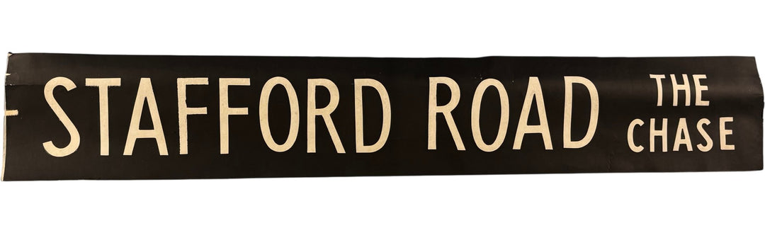 Vintage "Stafford Road The Chase" Bus Destination Roll 'Section' (L) - Think Vintage Online Ltd
