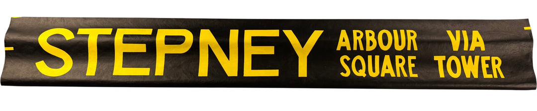Vintage "Stepney Arbour Square" Bus Destination Roll 'Section' (L) - Think Vintage ltd