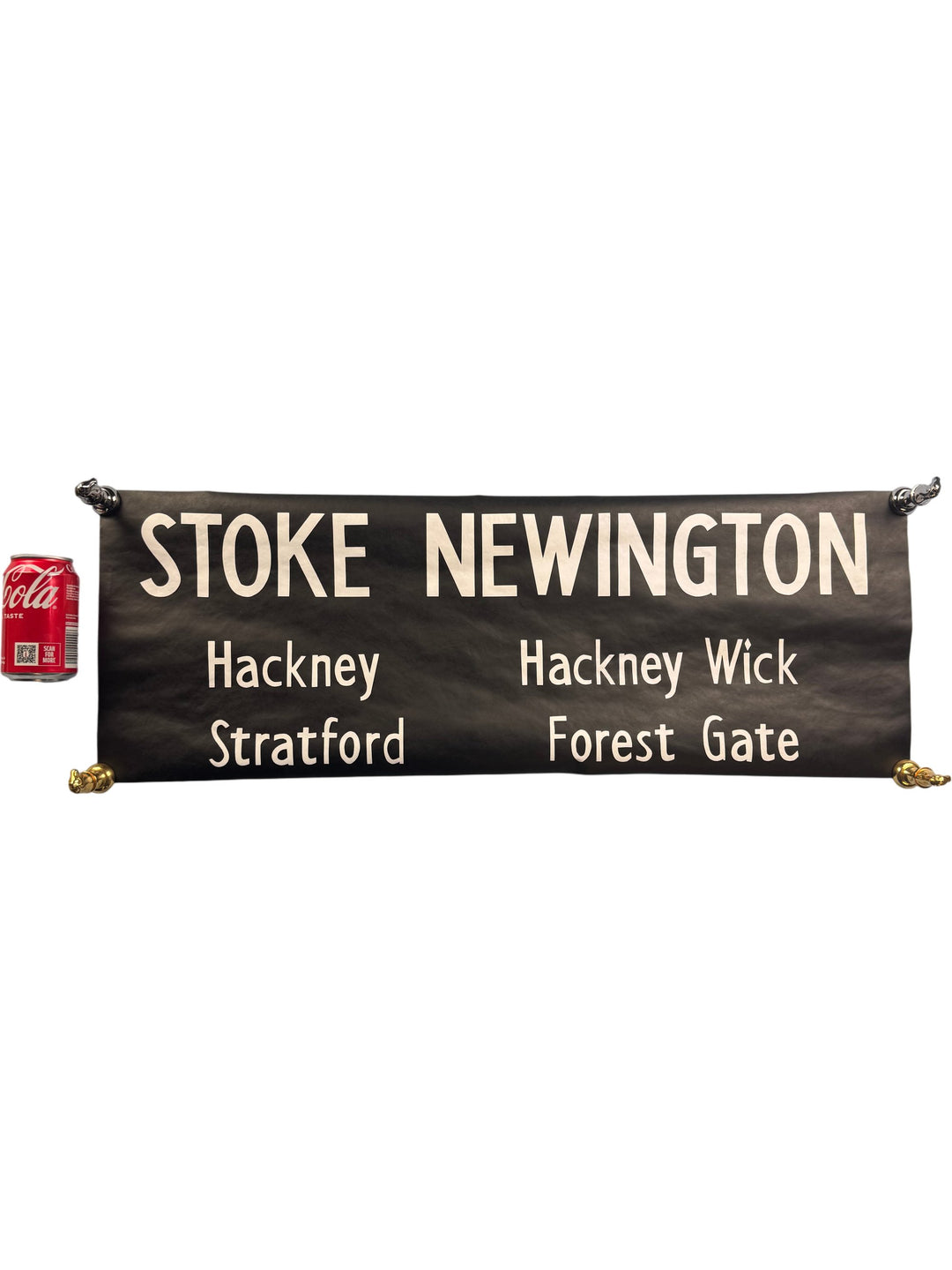 Vintage "Stoke Newington" Bus Destination Roll 'Section' - Think Vintage