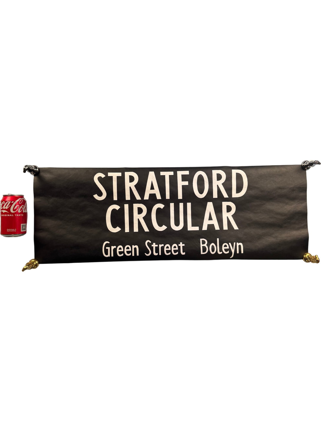 Vintage "Stratford Circular - Green Street -Boleyn" Bus Destination Roll Section - Think Vintage