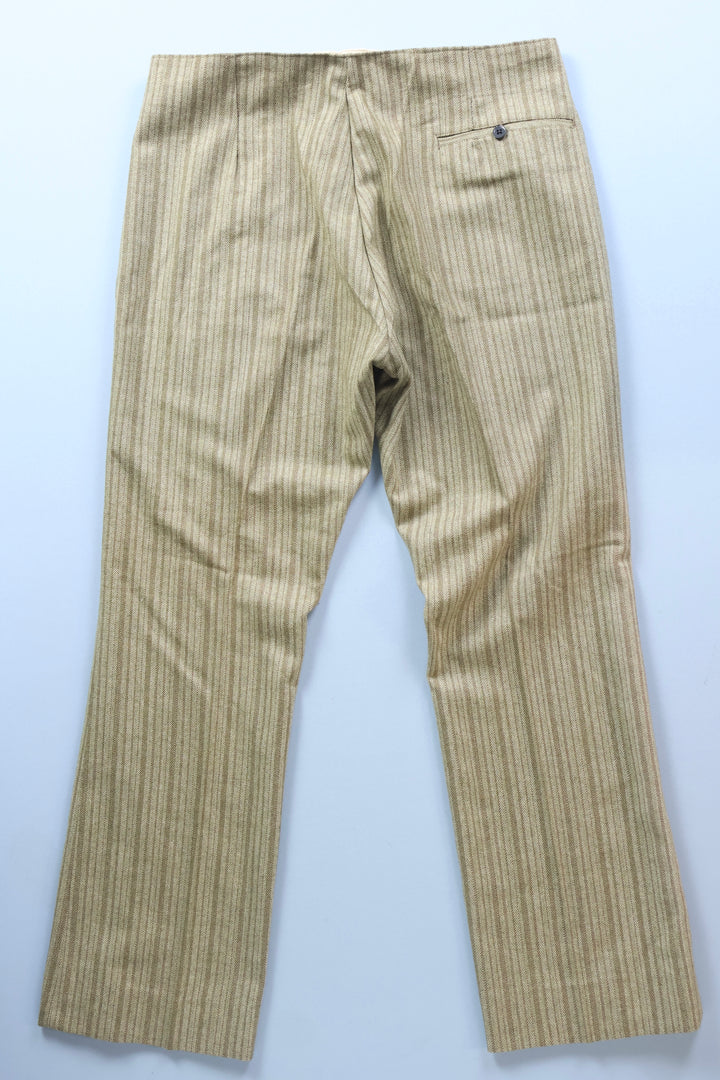 Vintage Striped Wool Trousers - W35 L30 - Think Vintage ltd