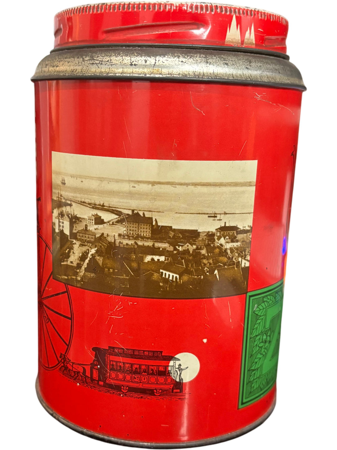 Vintage Swedish 1961 Coffee Anniversary Tin Storage Red Collectable - Think Vintage ltd