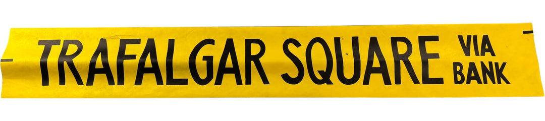 Vintage "Trafalgar Square" Bus Destination Roll 'Section' (L) - Think Vintage Online Ltd