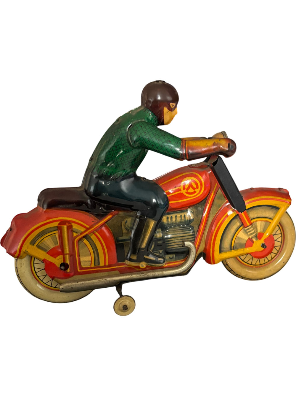 Vintage USSR Tin Motorcycle Rider Toy Collectable 1950's/60's - Think Vintage