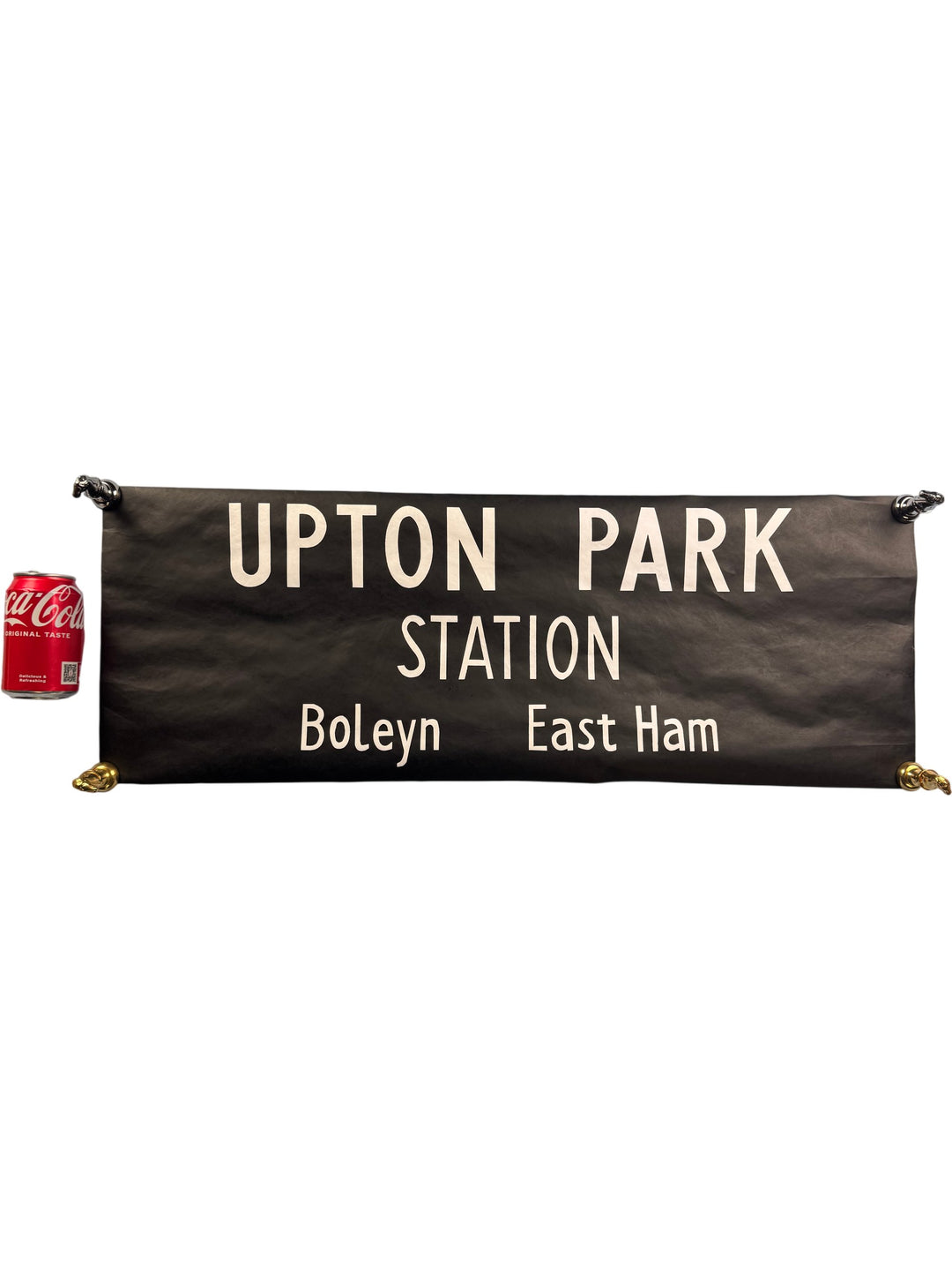 Vintage "Upton Park Station" Bus Destination Roll 'Section' - Think Vintage