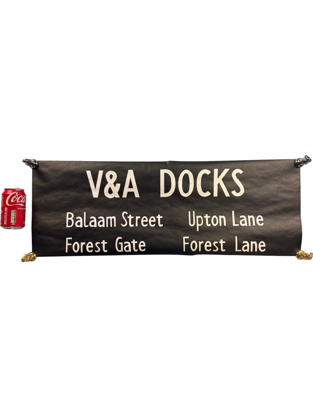 Vintage "V&A Docks" Bus Destination Roll 'Section' - Think Vintage Online Ltd