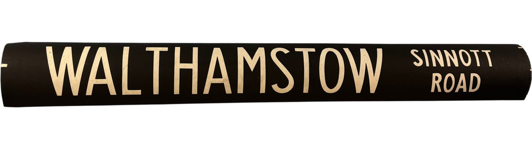 Vintage "Walthamstow-Sinnott Road" Bus Destination Roll 'Section' (L) - Think Vintage ltd