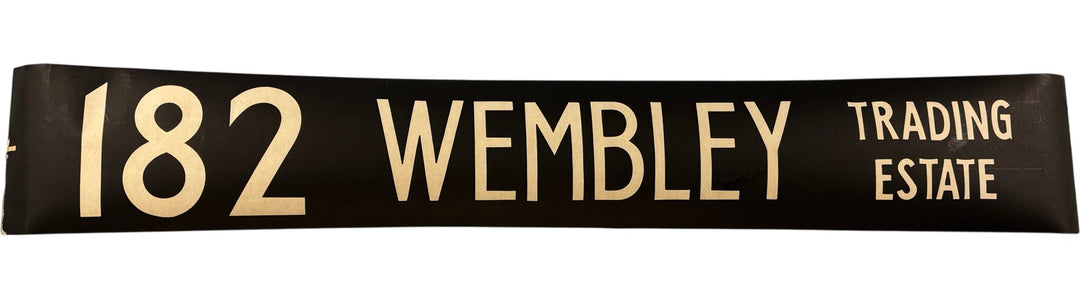 Vintage "Wembley-Trading Estate" Bus Destination Roll 'Section' (L) - Think Vintage ltd