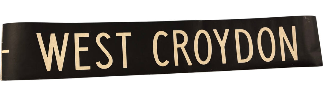 Vintage "West Croydon" Bus Destination Roll 'Section' (L) - Think Vintage Online Ltd