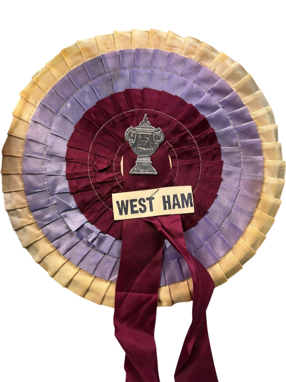 Vintage West Ham FA Cup Rosette Collectable Football Memorabilia - Think Vintage Online Ltd