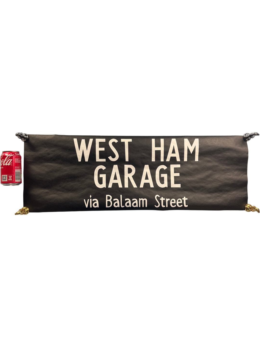 Vintage "West Ham Garage" Bus Destination Roll 'Section' - Think Vintage