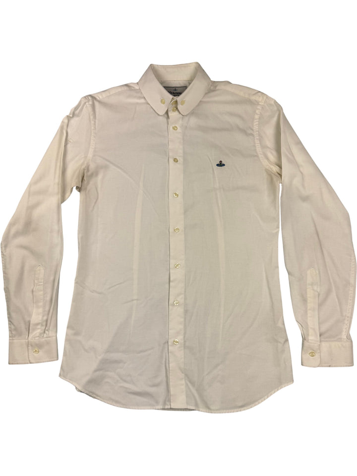 Vivienne Westwood White Long Sleeve Shirt -XL - Think Vintage