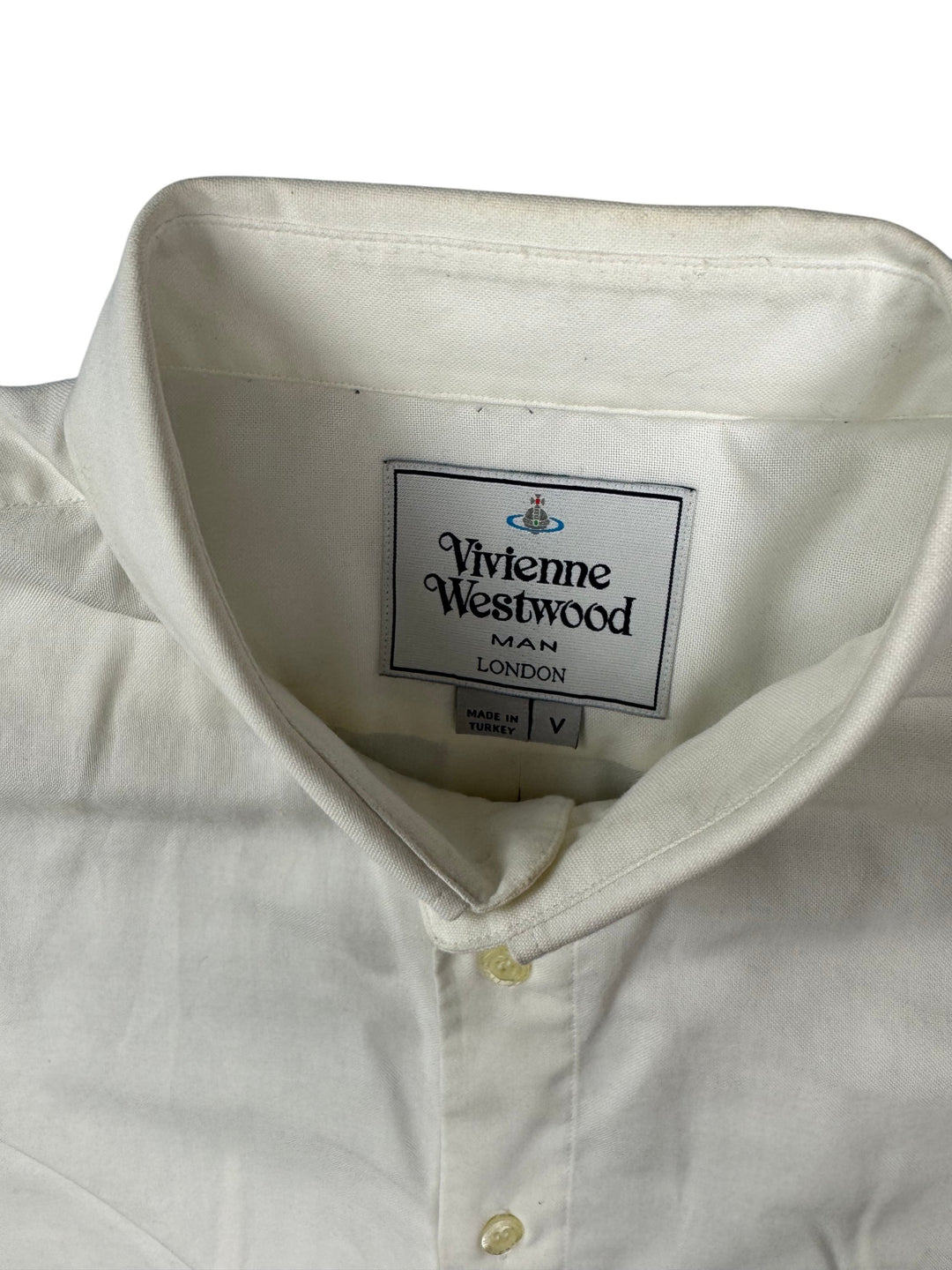 Vivienne Westwood White Long Sleeve Shirt -XL - Think Vintage