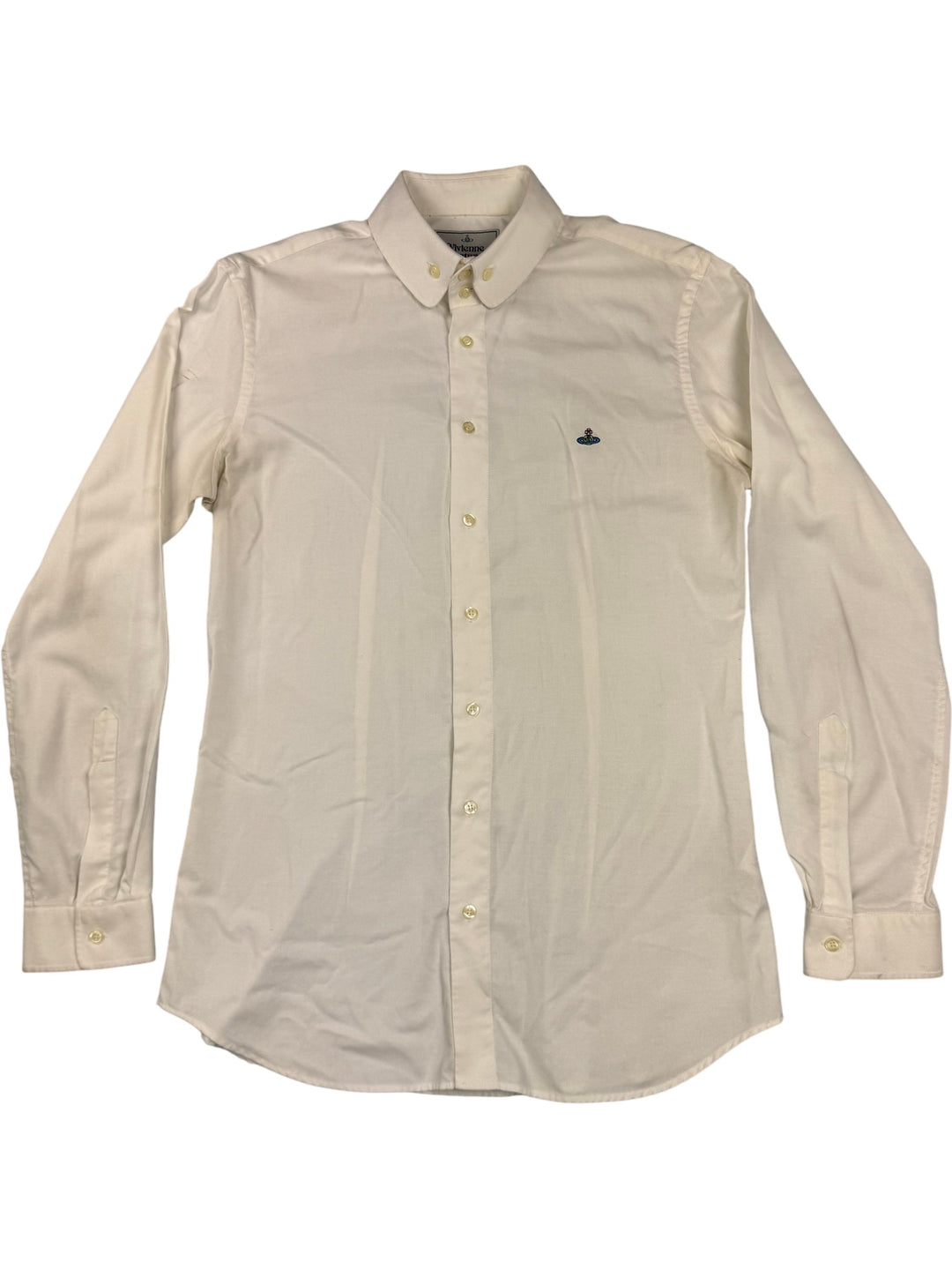 Vivienne Westwood White Long Sleeve Shirt -XL - Think Vintage Online Ltd