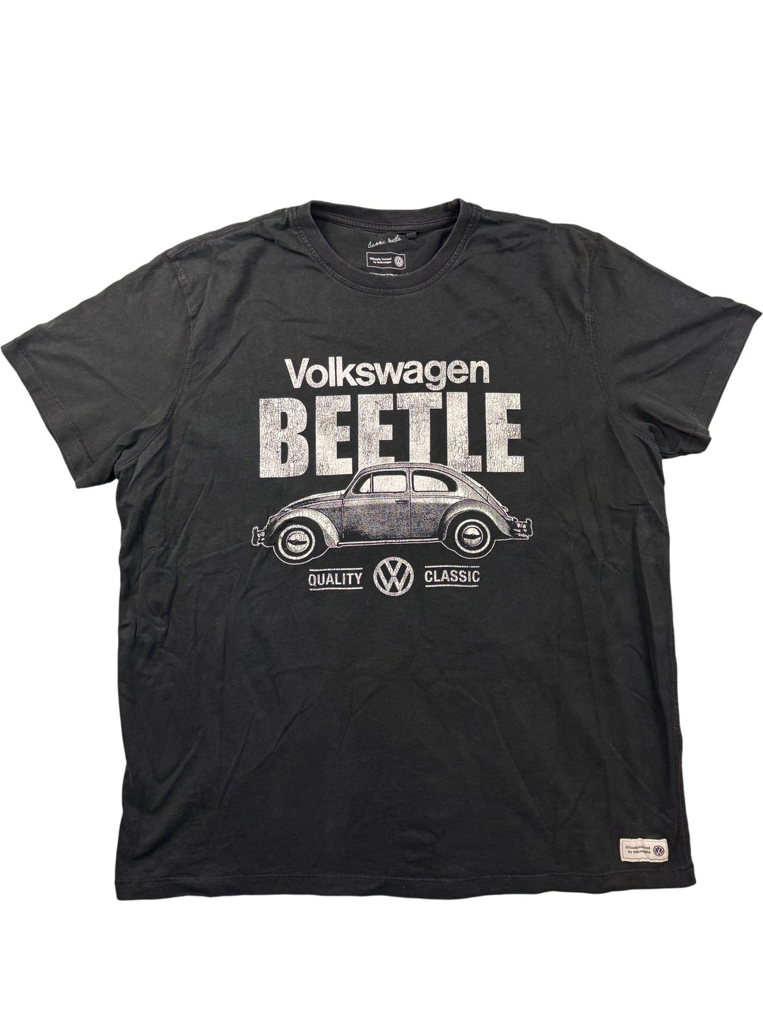 Volkswagen Beetle Black Graphic T-Shirt - M - Think Vintage ltd
