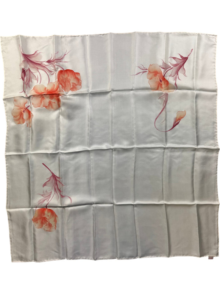 Wako Floral Silk Square Scarf - Think Vintage ltd