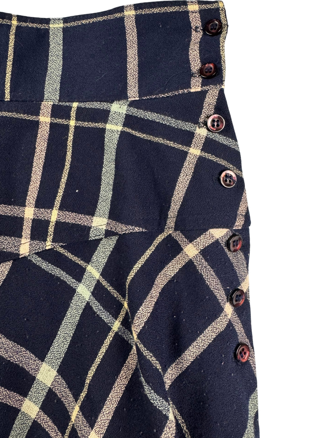 Wallis Plaid Pleated Skirt - W30 - Think Vintage