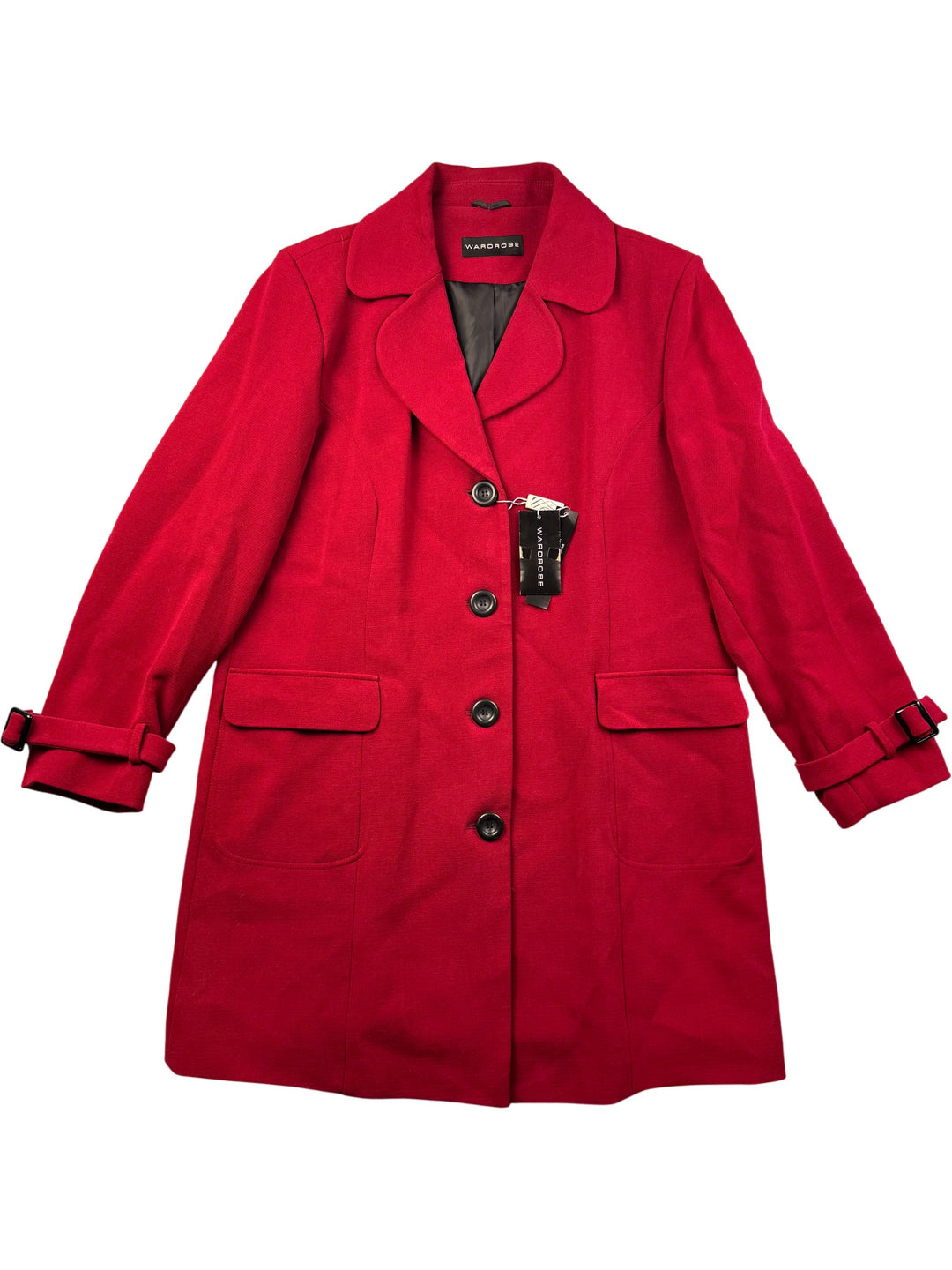 Wardrobe Red Single Breasted Coat - XL