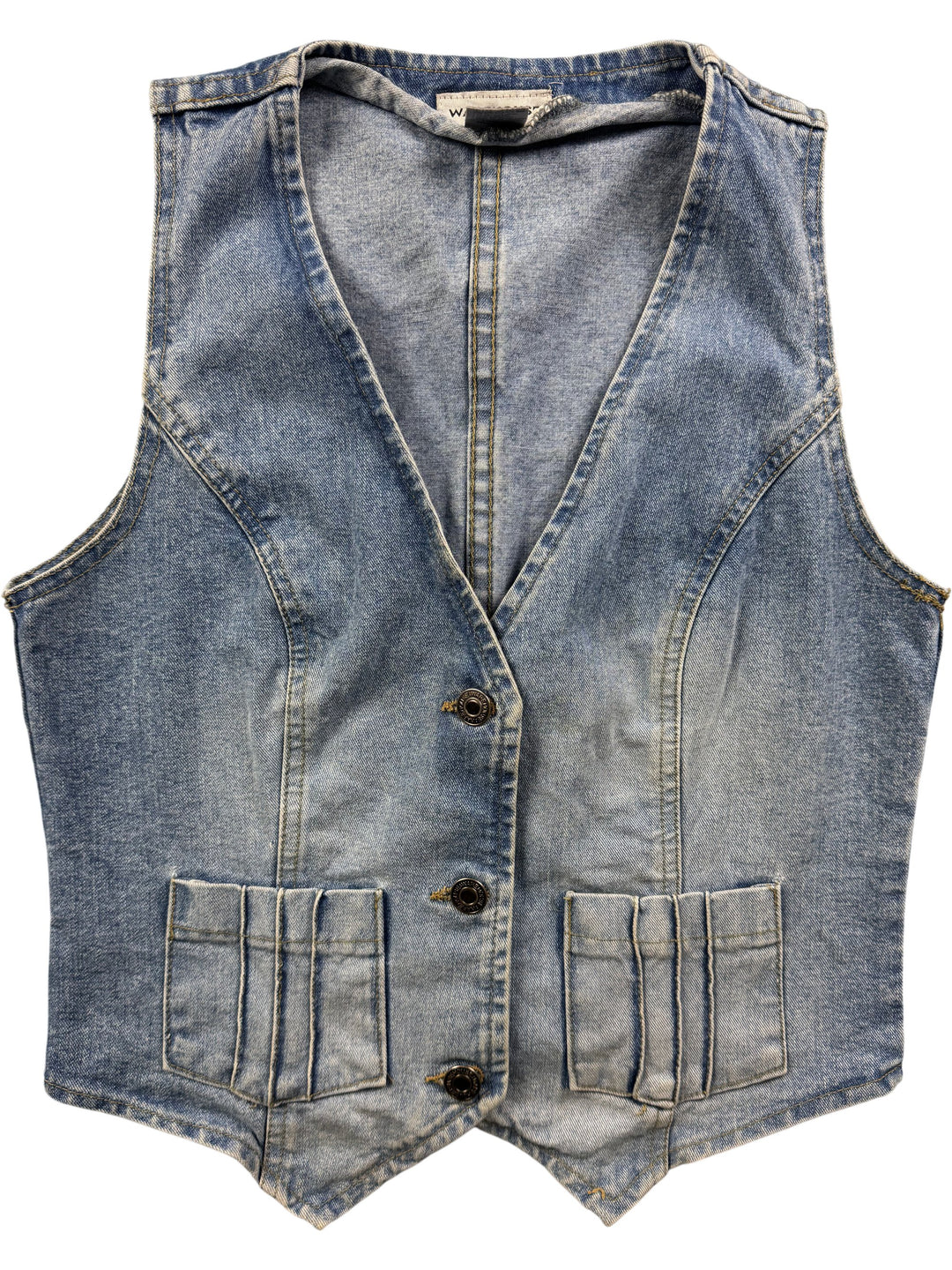 Warehouse Denim Waistcoat - M - Think Vintage