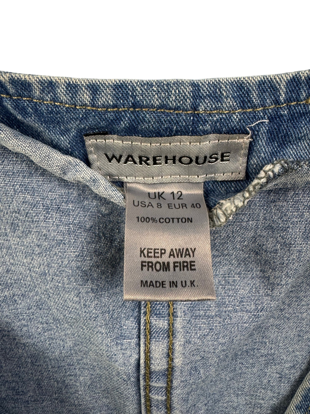 Warehouse Denim Waistcoat - M - Think Vintage
