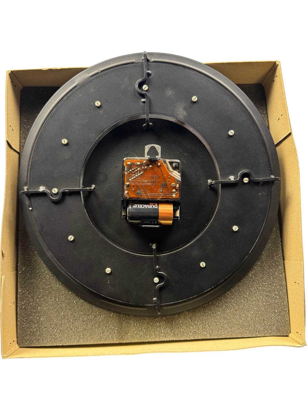 West German Acctim Quartz Wall Clock Brushed Metal Finish Modern Design - Think Vintage Online Ltd