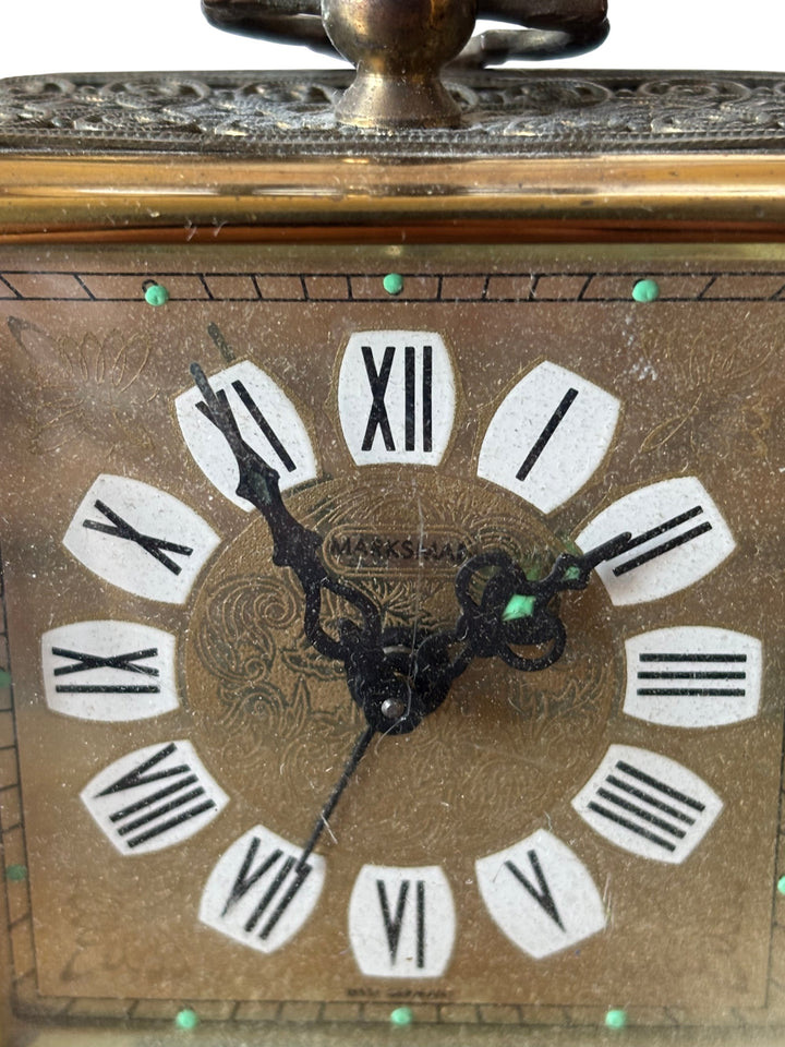 West Germany Square Brass Alarm Clock - Think Vintage